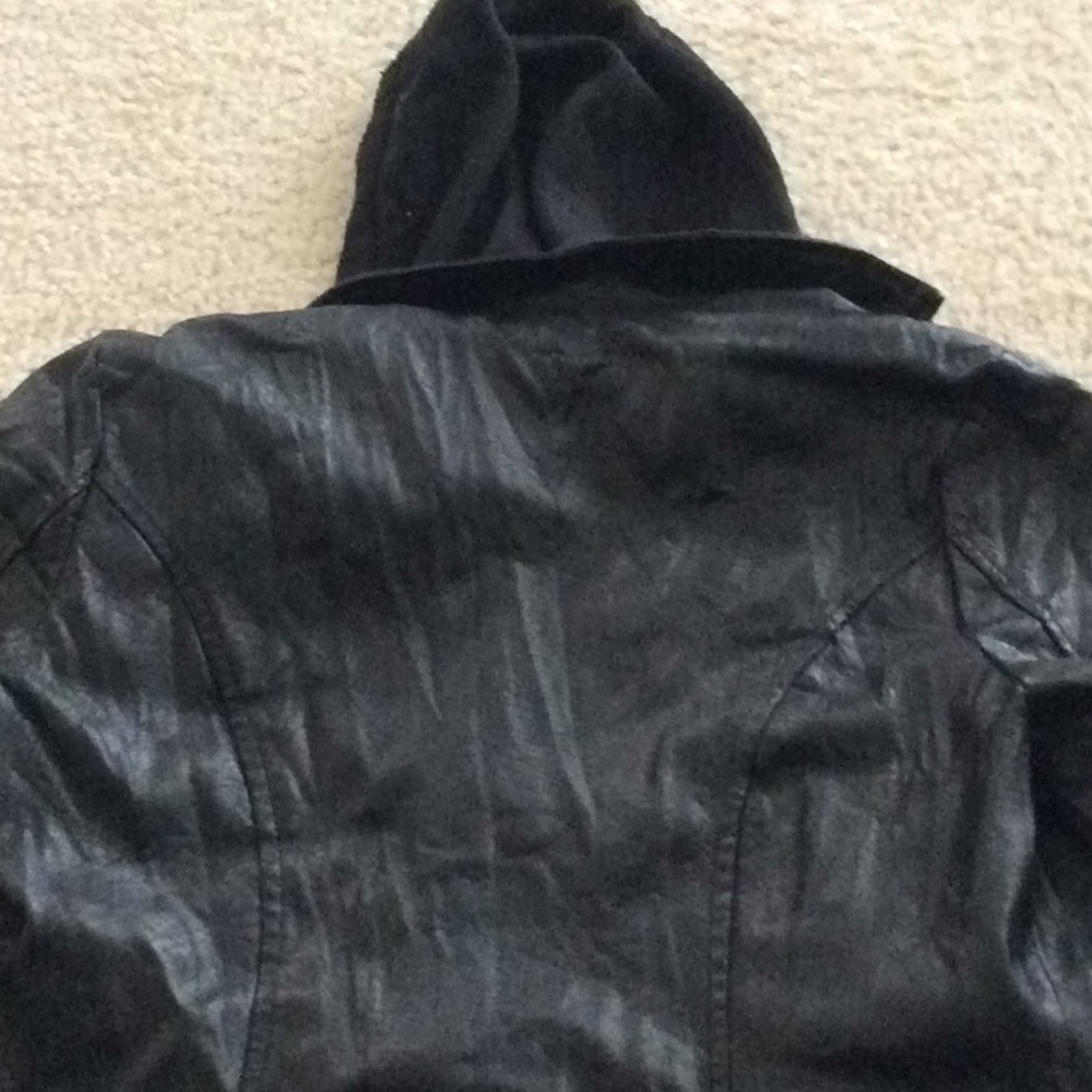 Black leather jacket